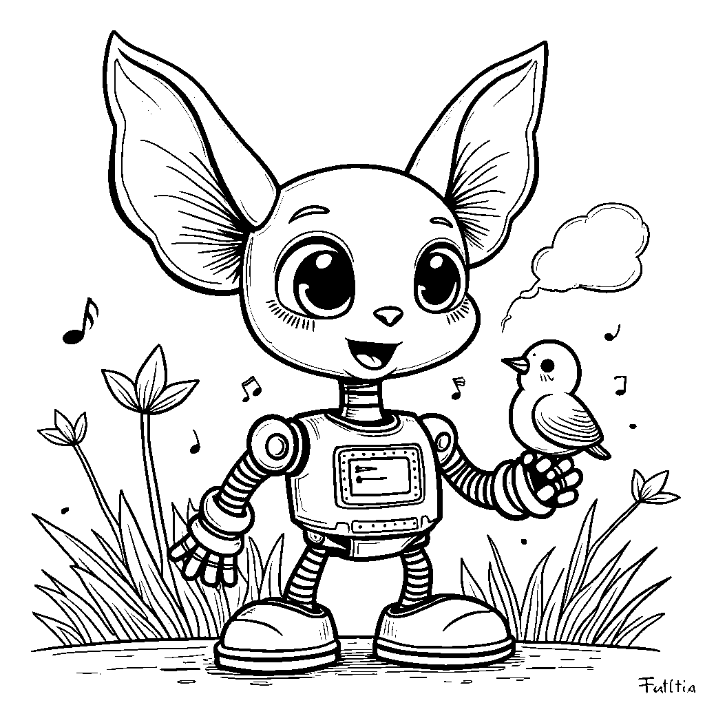 A Robot with Ears Listening to a Bird Sing