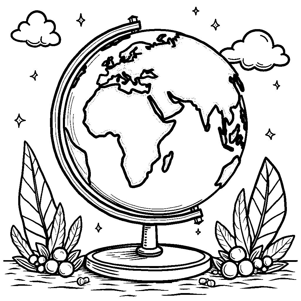 A globe and magnifying glass for aspiring geographers