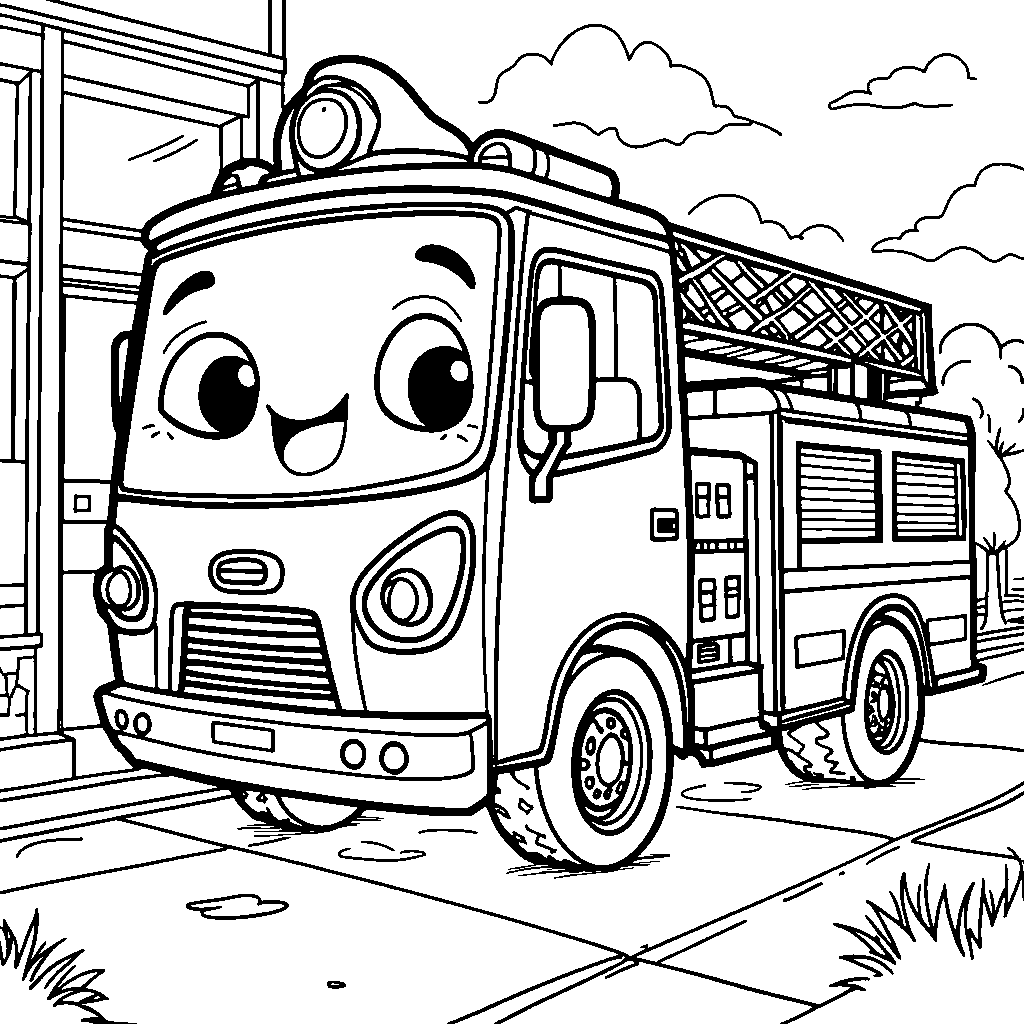 Blippi going on a field trip to a fire station