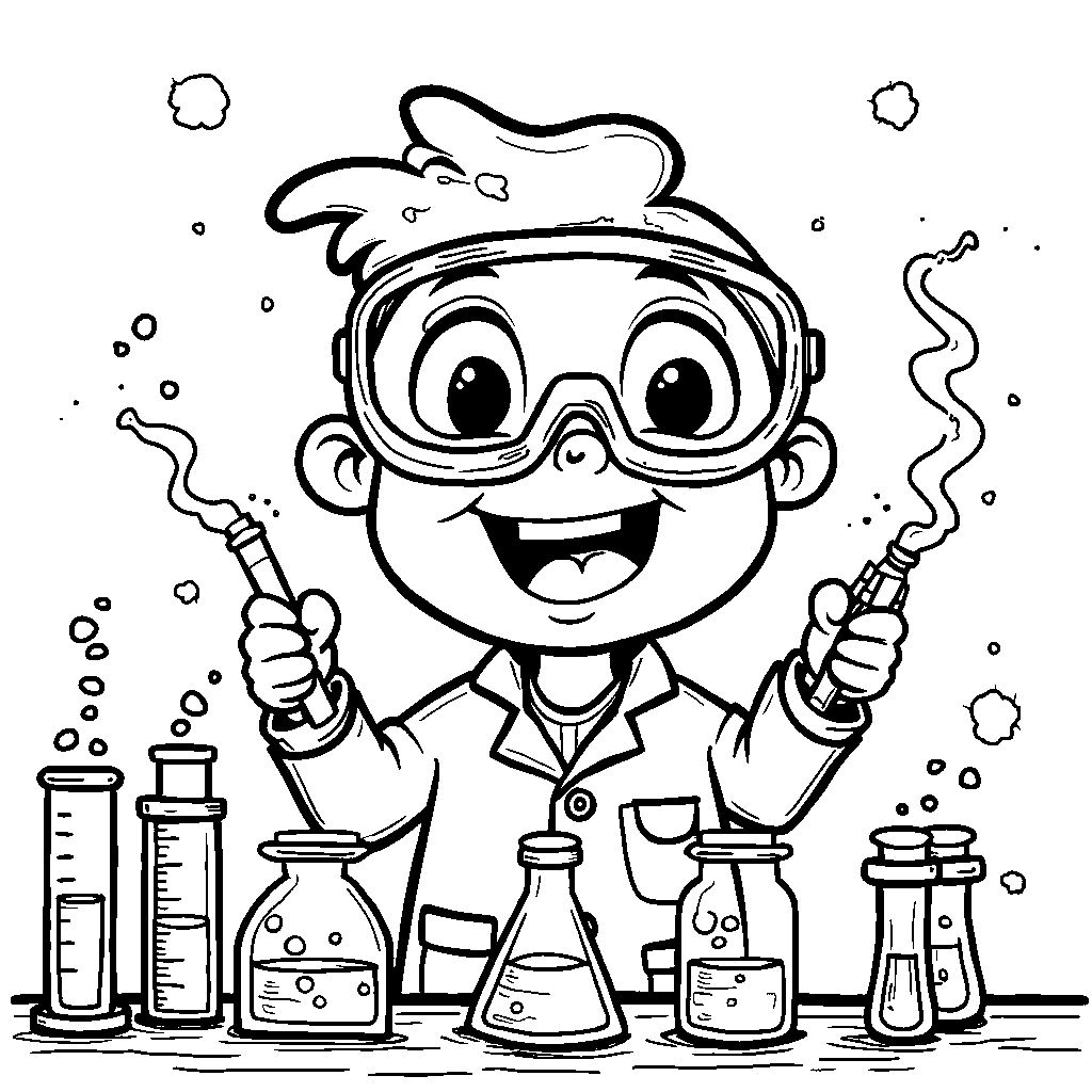 Blippi participating in a science experiment