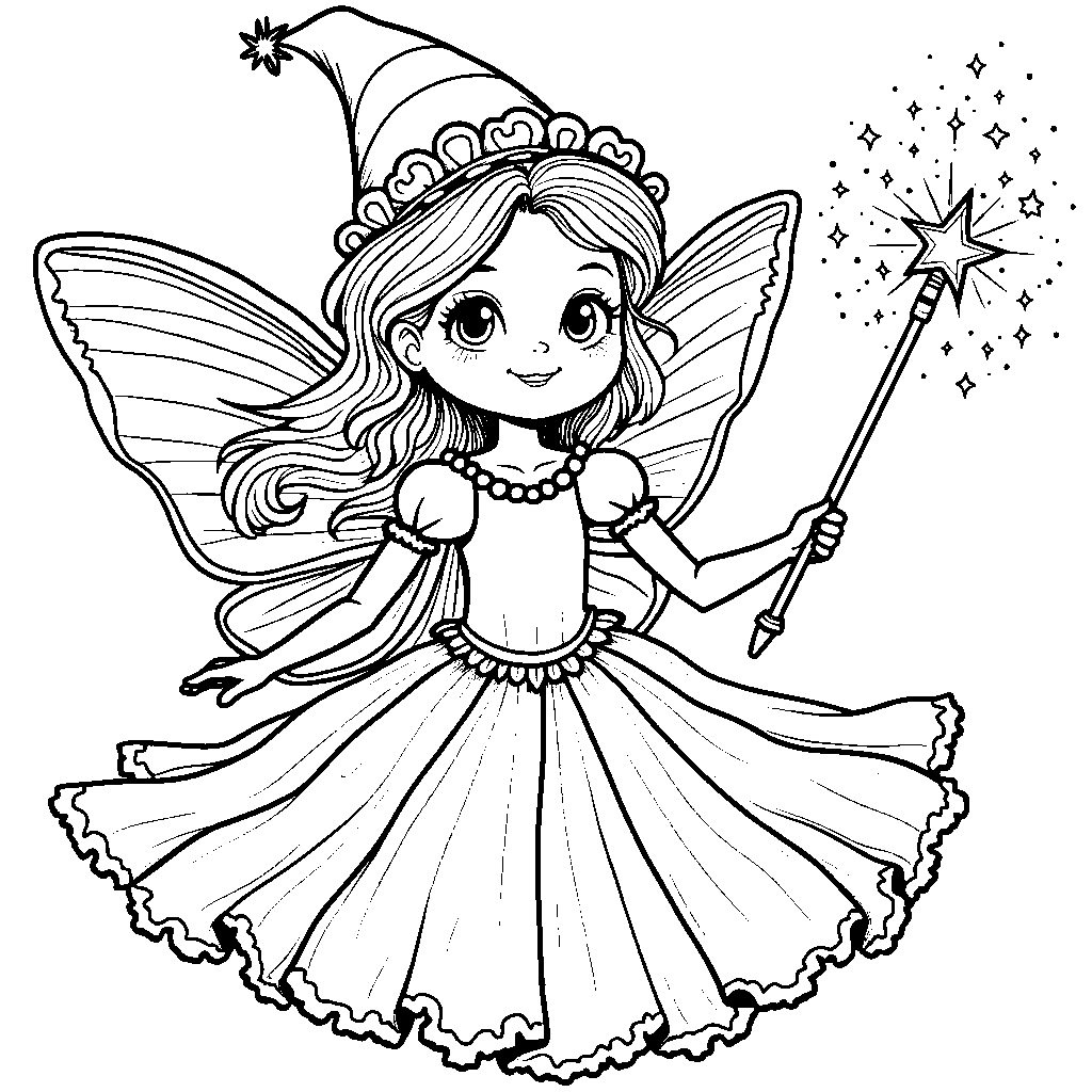 Fairy Godmother Waving a Magic Wand