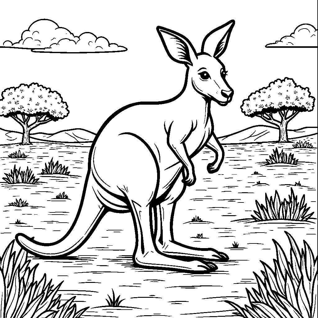 Kangaroo Hopping Through the Outback