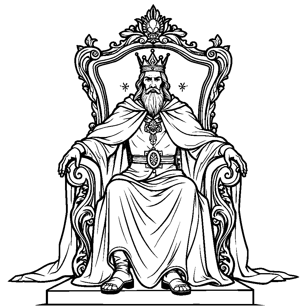 King Sitting on a Throne