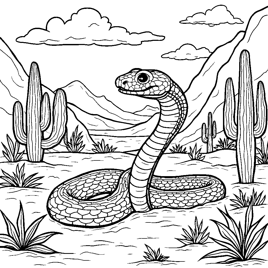 Snake Slithering Through the Desert