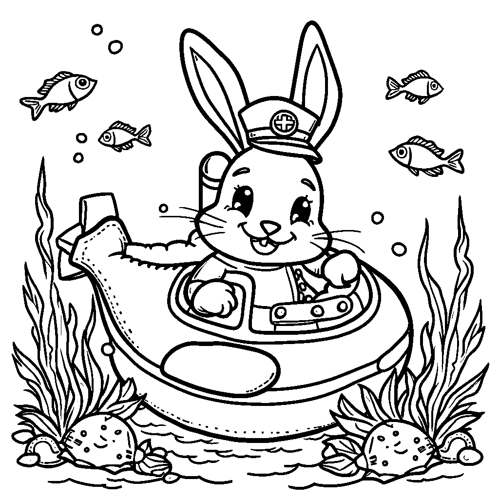 Bunny in a submarine