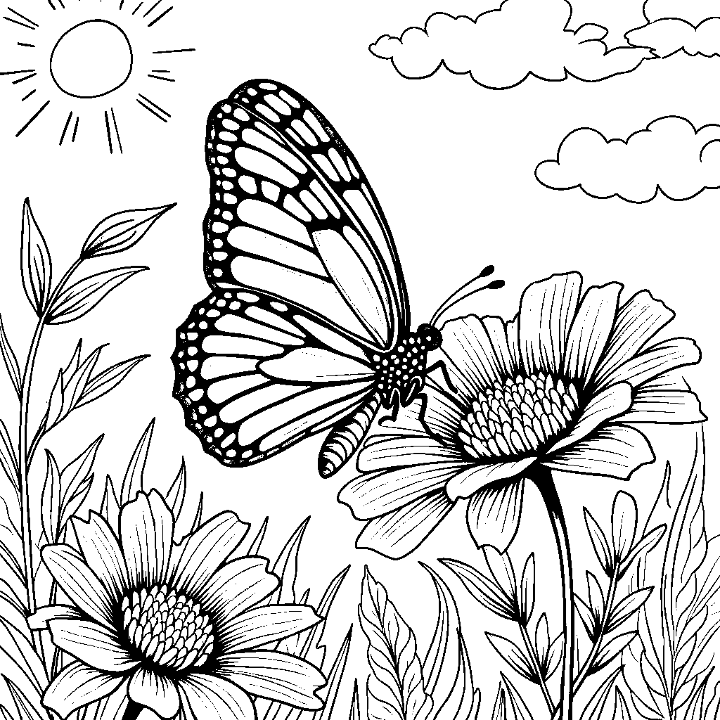 a butterfly sipping nectar from a flower