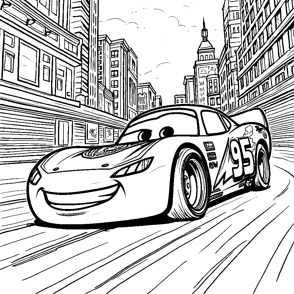 Cruz Ramirez speeding through the city