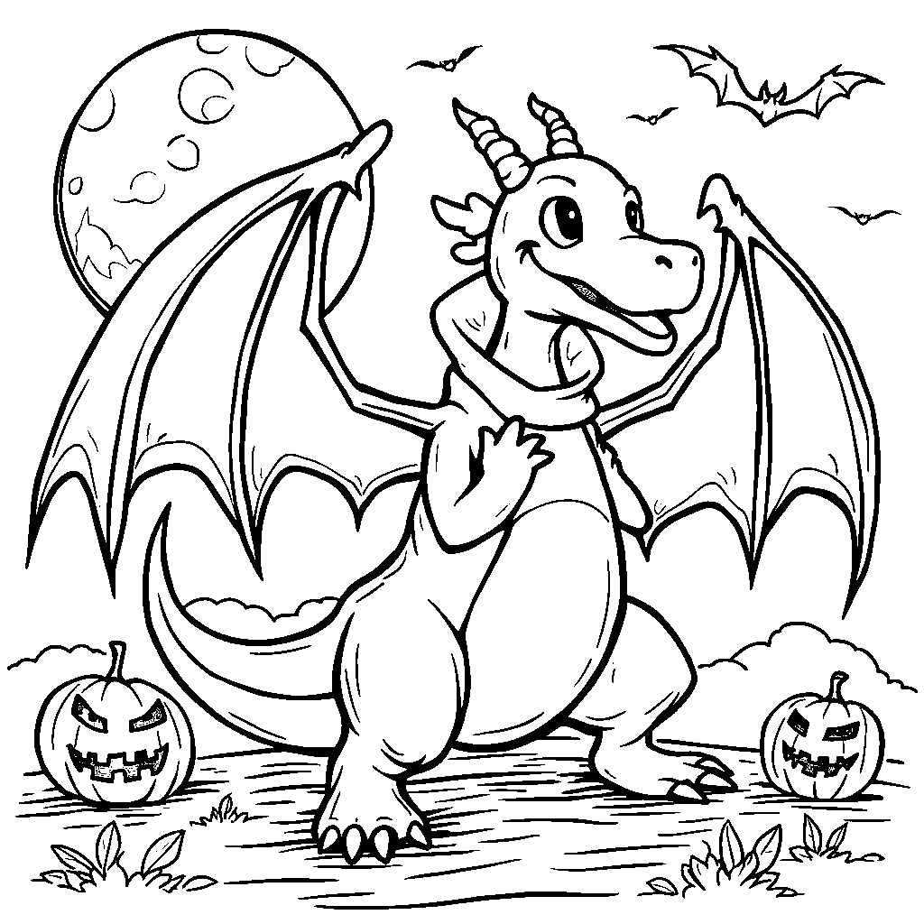 Charizard dressed up for Halloween as a ghost