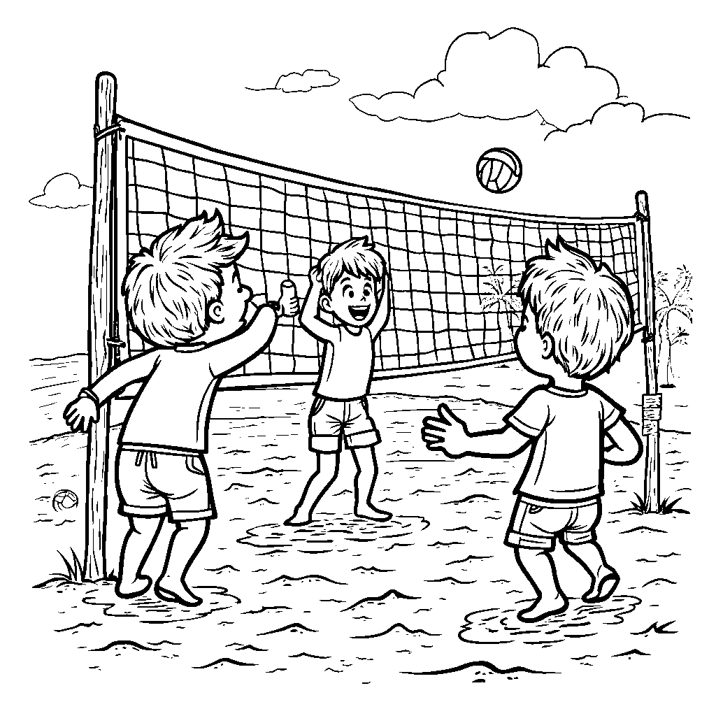 Beach Volleyball with Hidden Balls