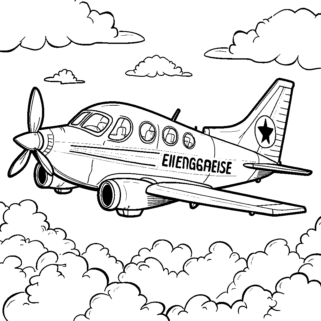 Airplane with a special 'Emergency Response' logo