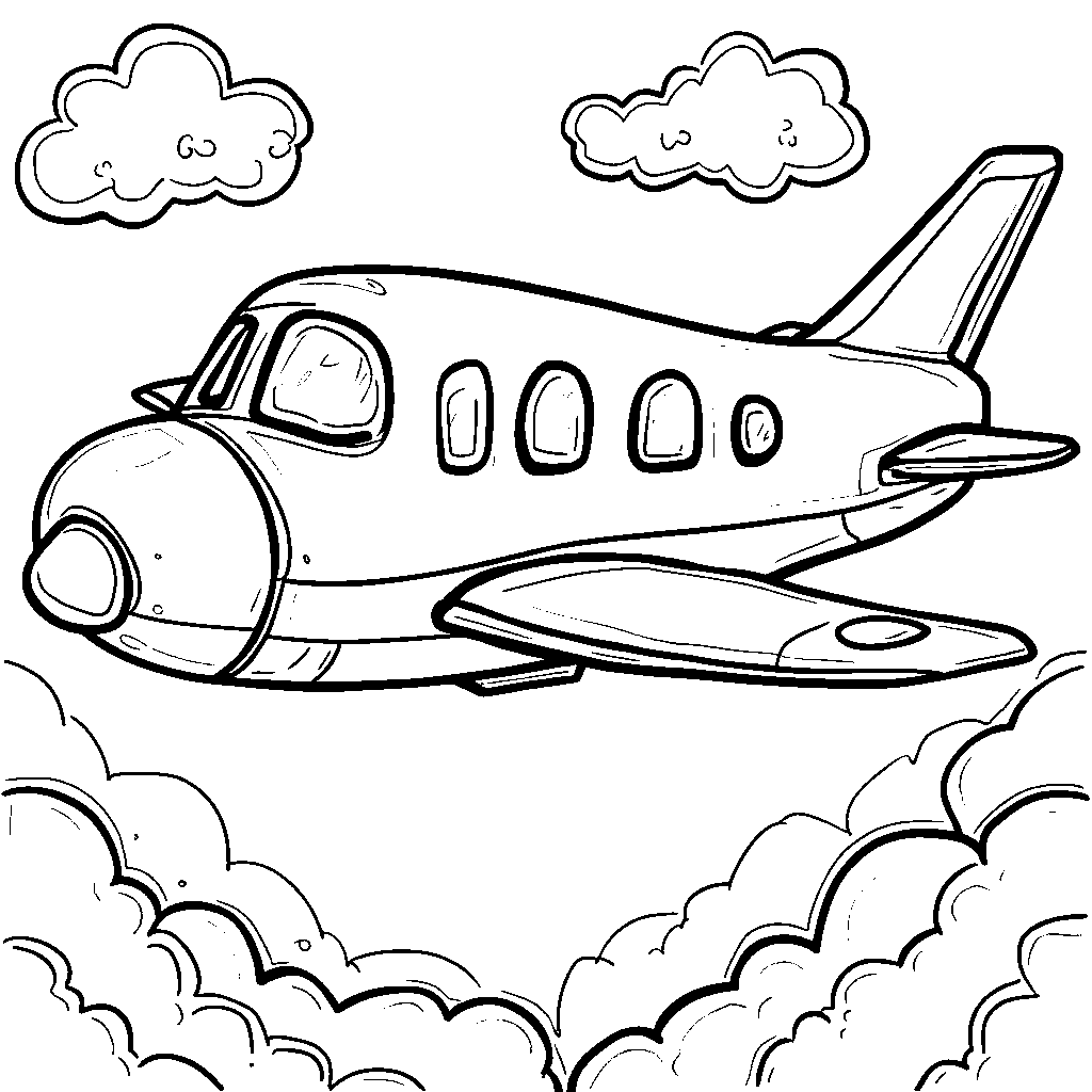 Airplane with a unique shape, like a heart or a star