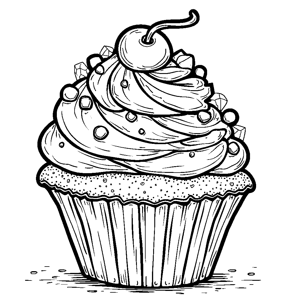 Cupcake shaped like a number or letter, such as a '1' or 'A'