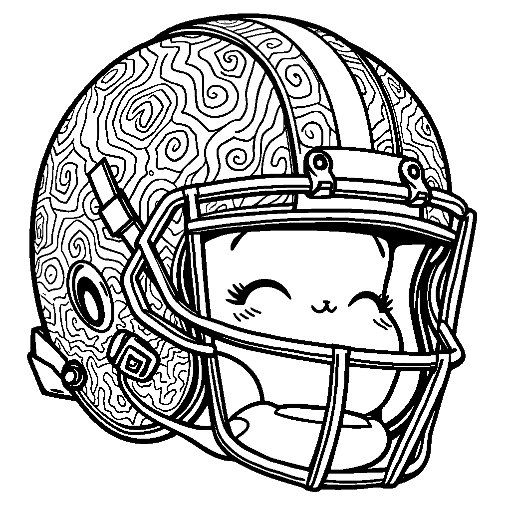 A football helmet with a fun design or pattern