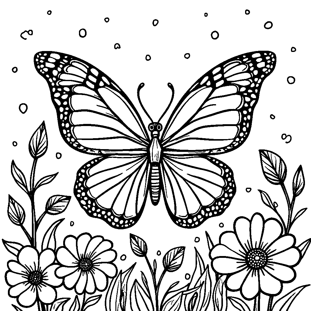 Butterfly with colorful wings and a smile