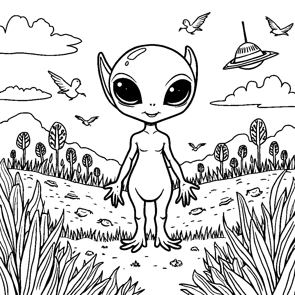 Friendly alien visiting Earth