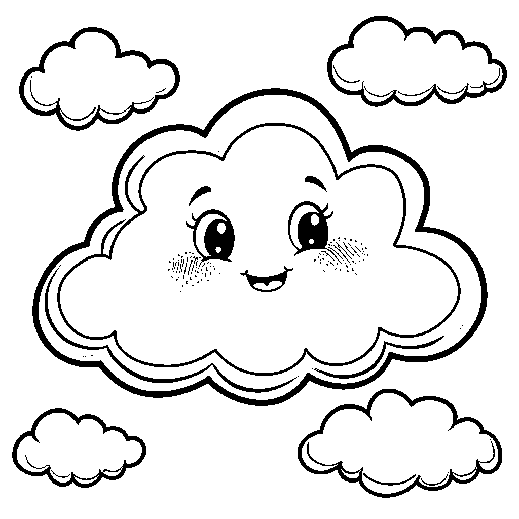 Smiling cloud with a silver lining