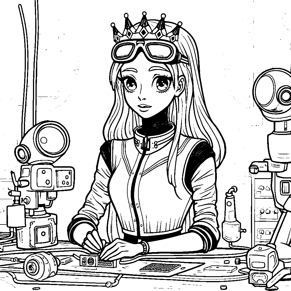 Queen of the Robots building and programming a robot