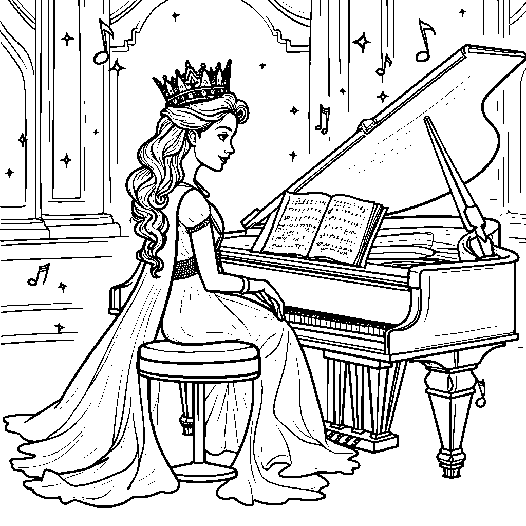 Harmony and Majesty: The Queen of Music Notes