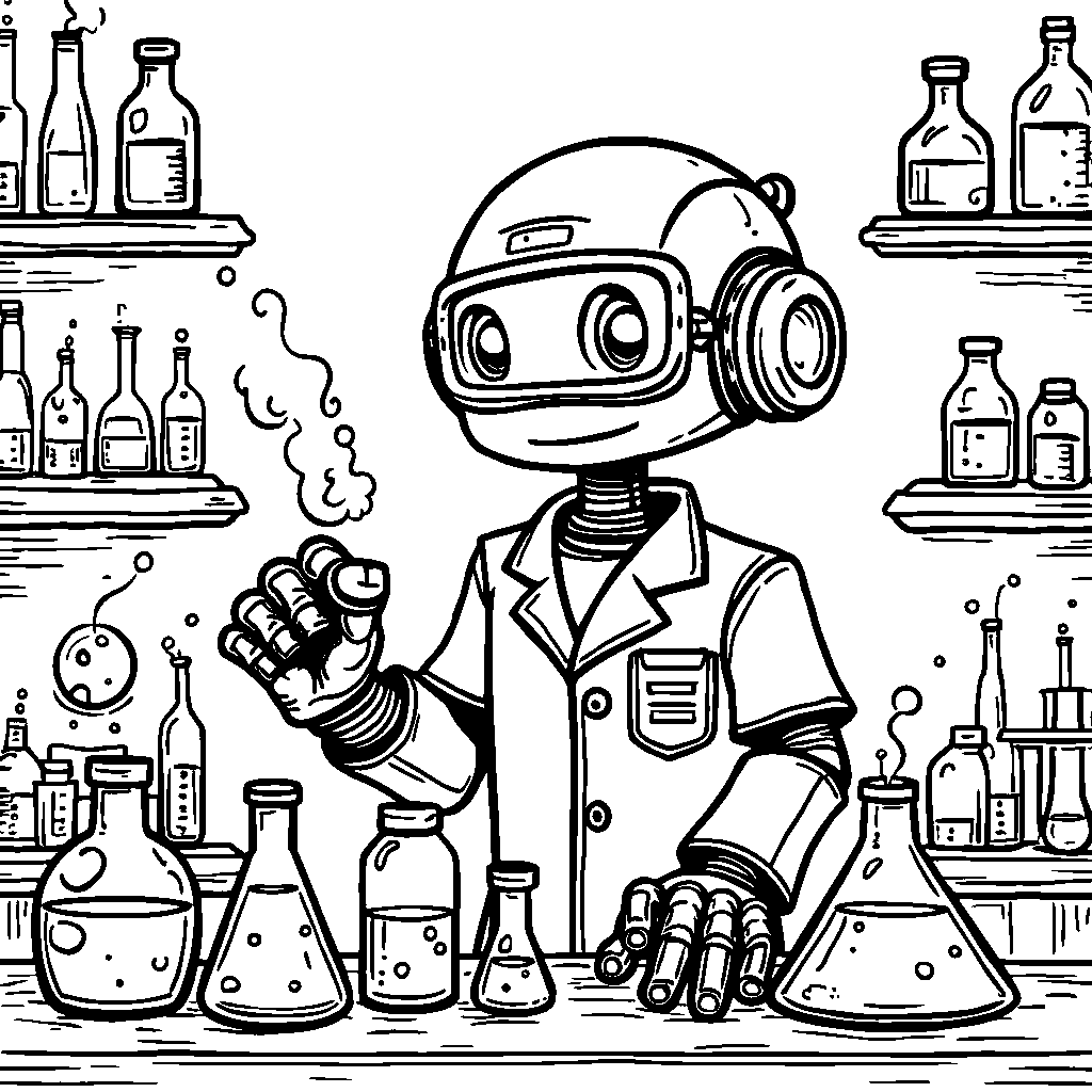 Robot as a scientist in a lab