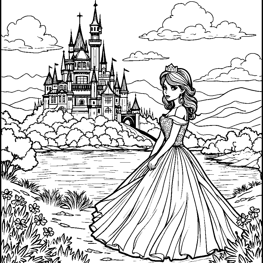 Taylor Swift as a princess, living in a castle made of music notes