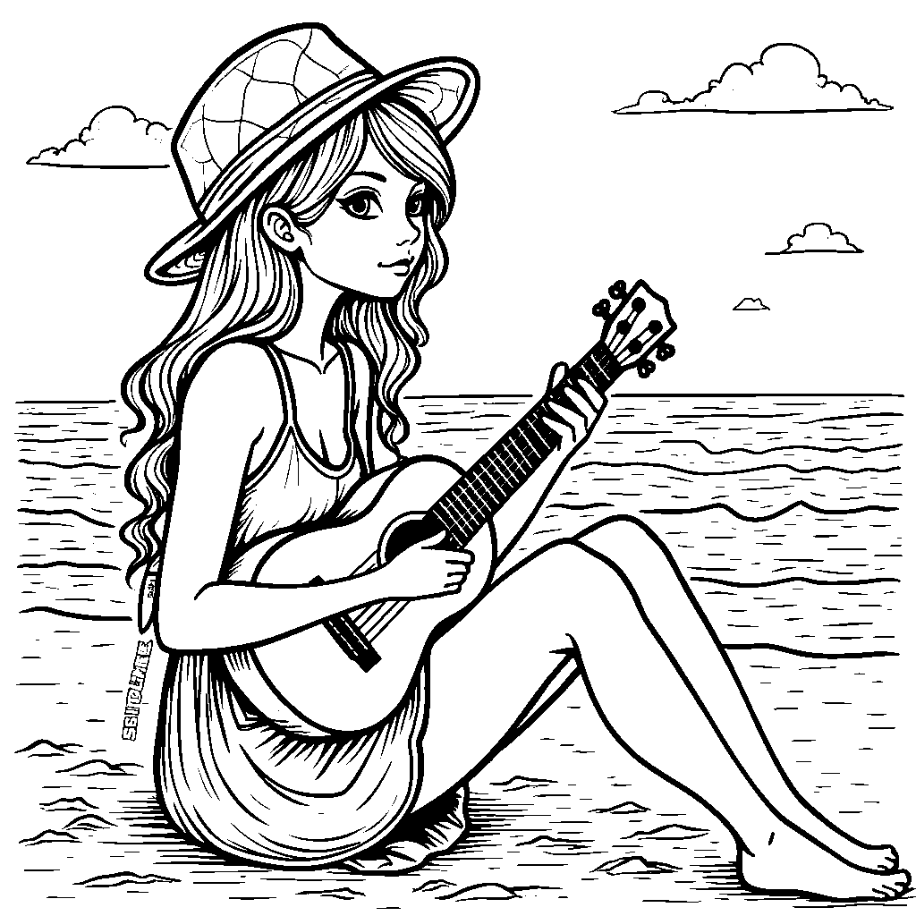 Sunset Serenade: Taylor Swift's Beachside Ukulele Moment