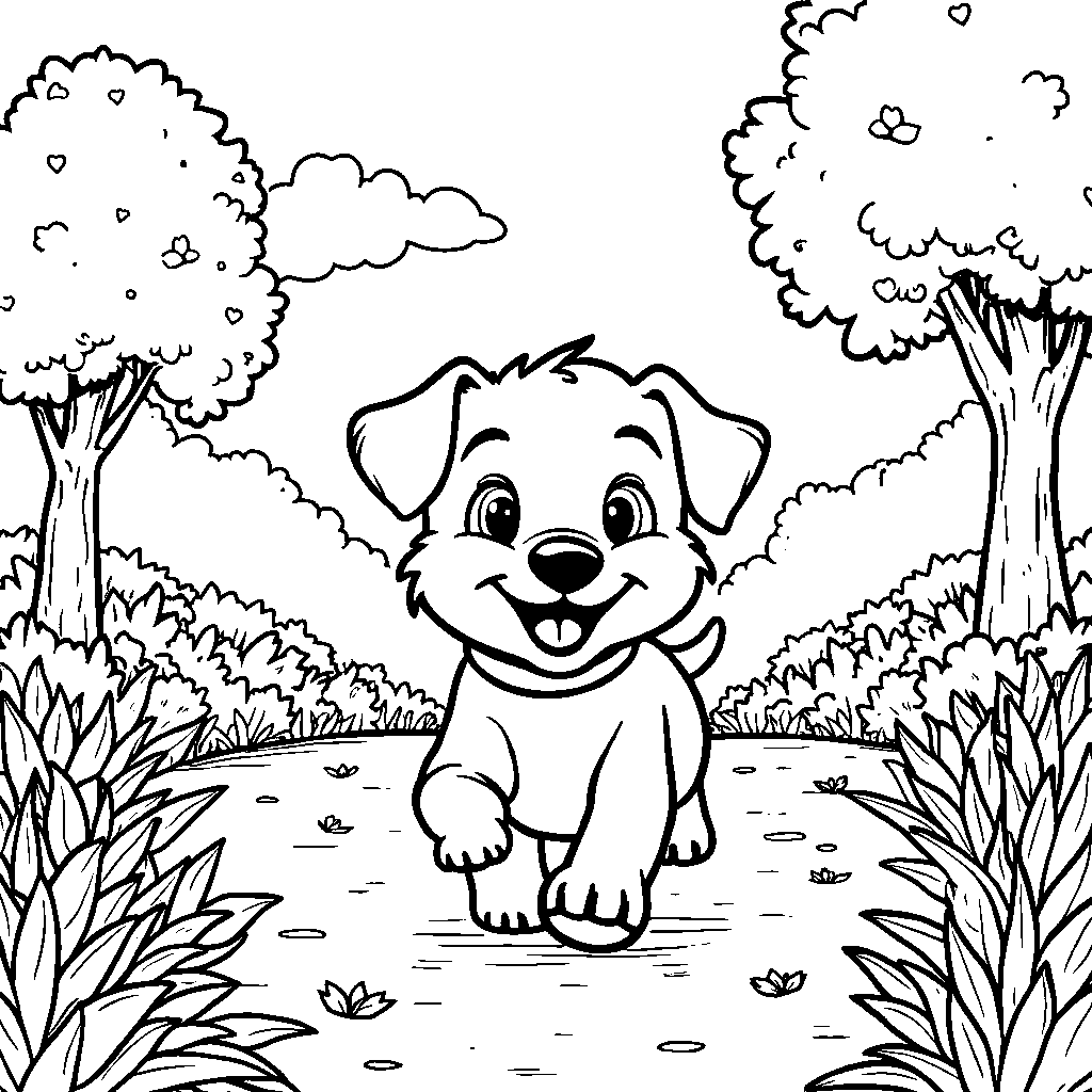 Little dog running in the park