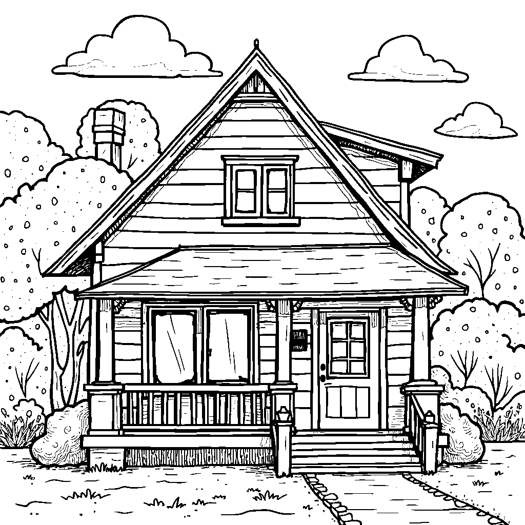 Simple house with a big front door