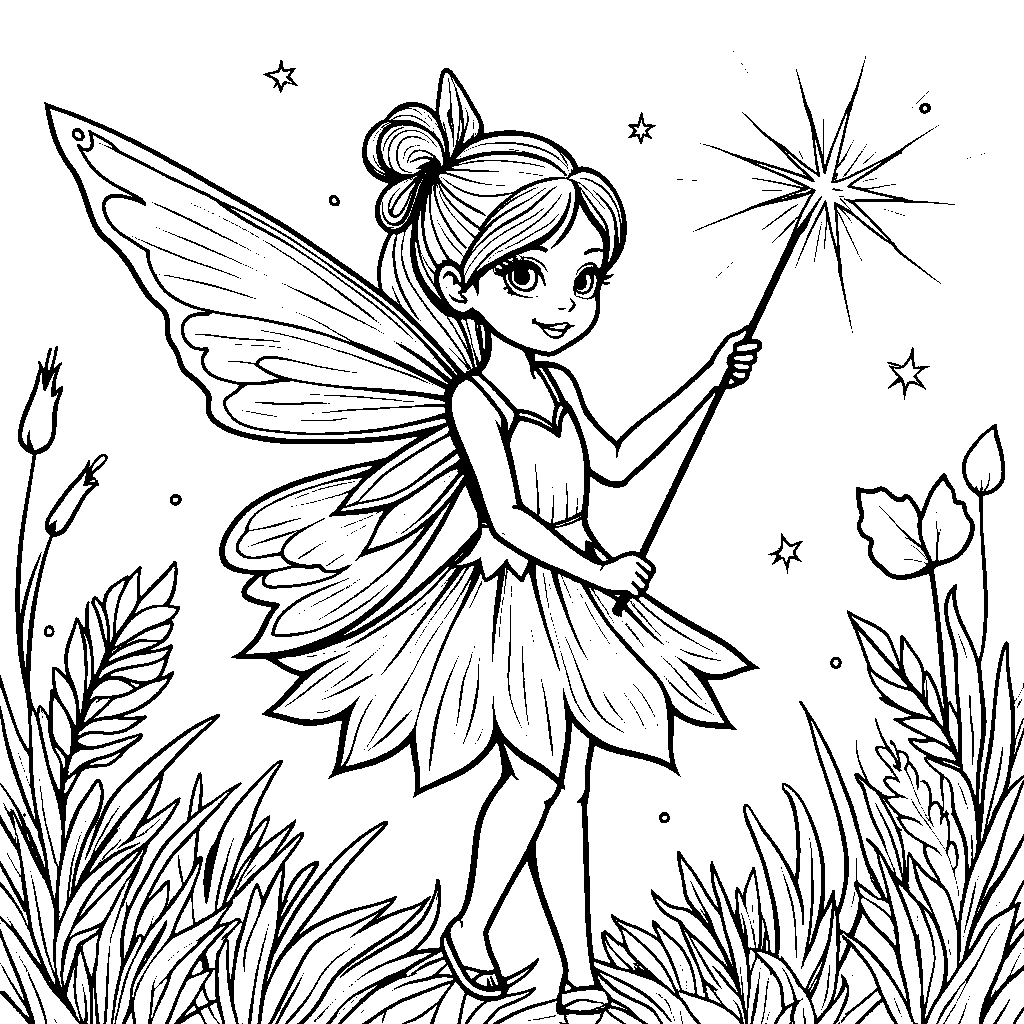 3D Fairy with a Sparkly Wand