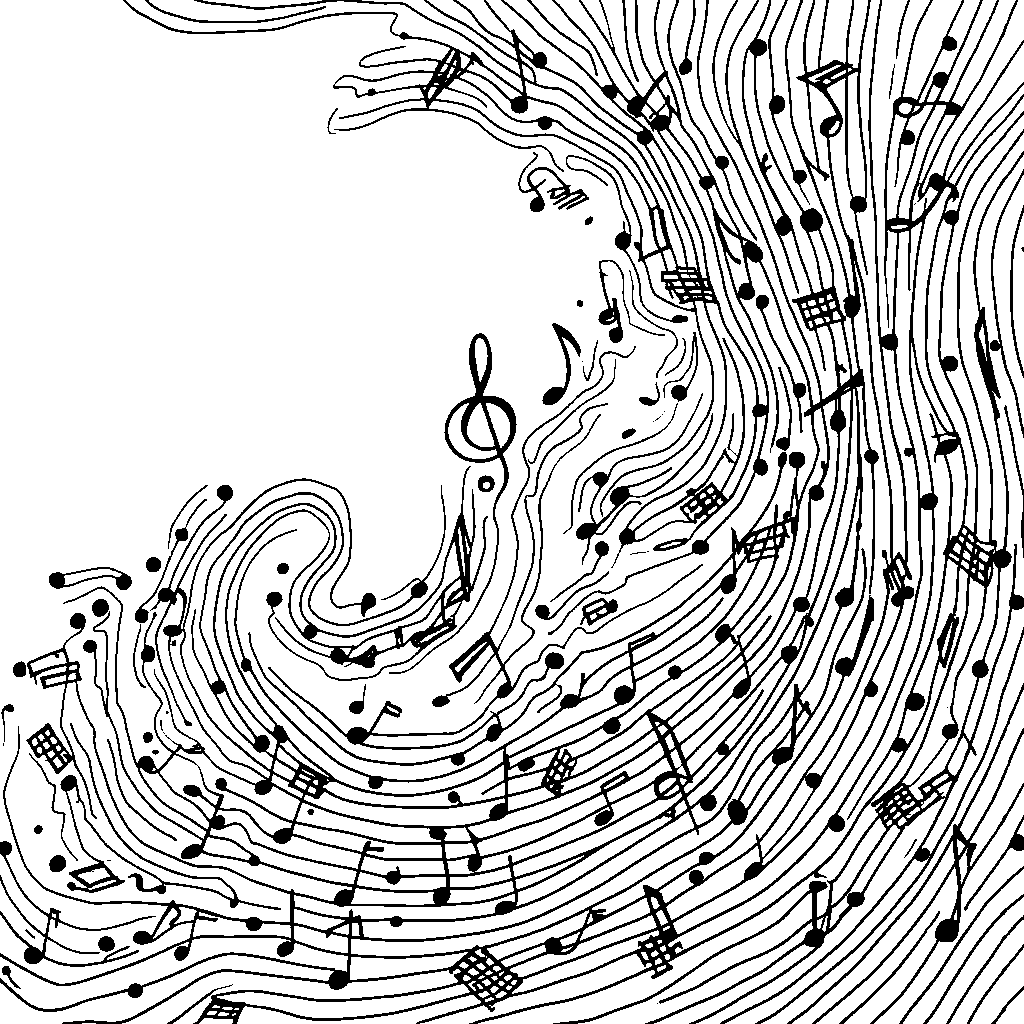 3D Music Notes with a Dancing Beat