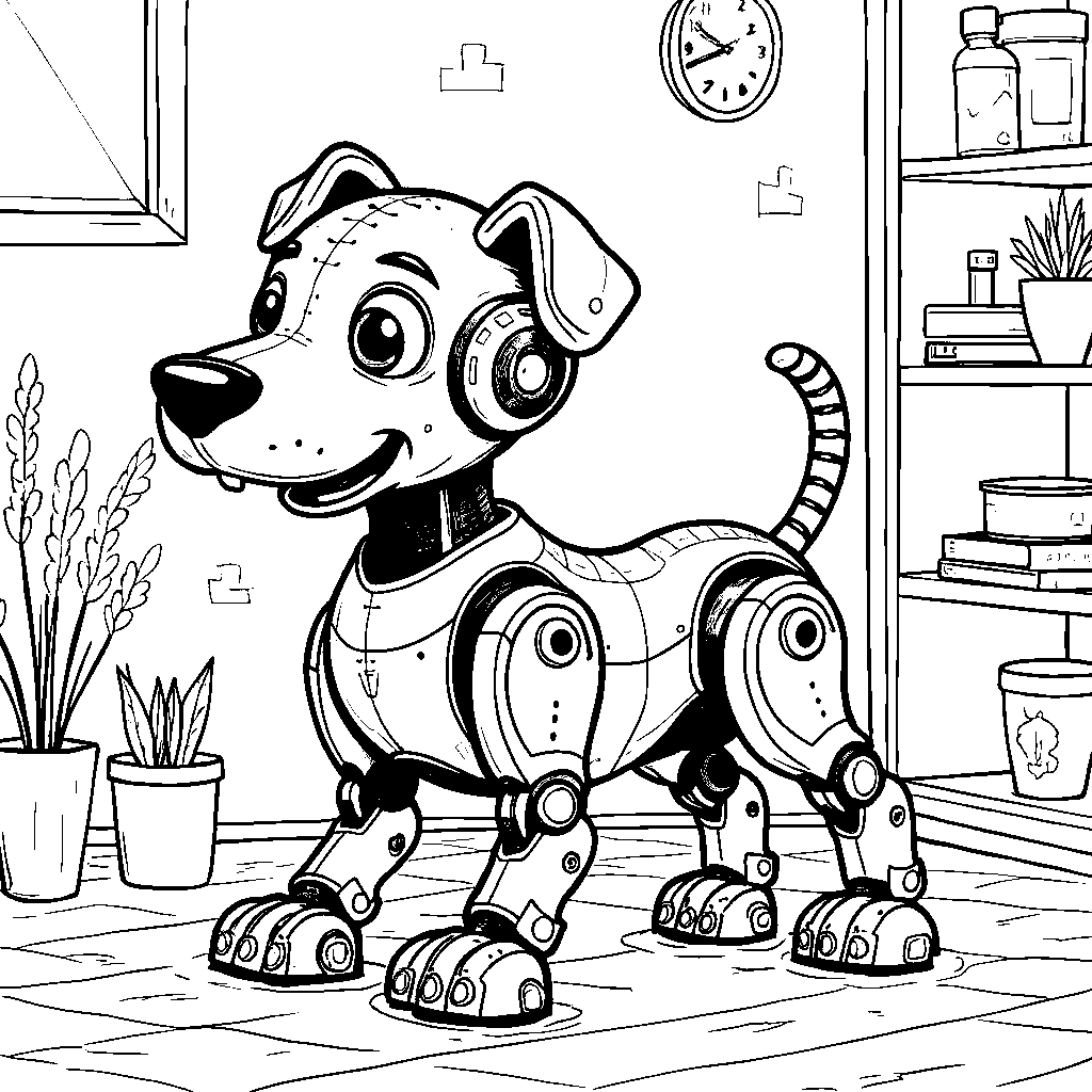 3D Robot Dog with a Wagging Tail