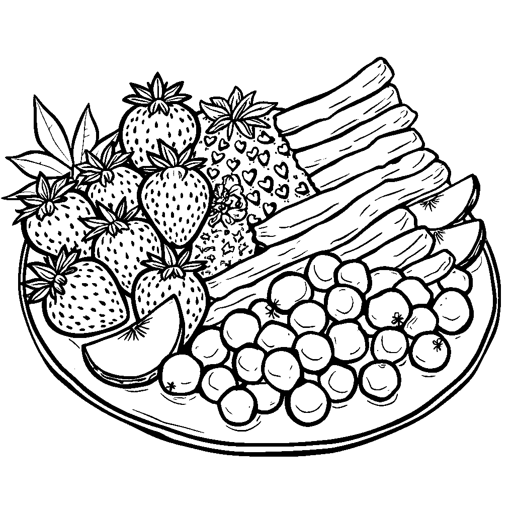 A red, white, and blue fruit salad