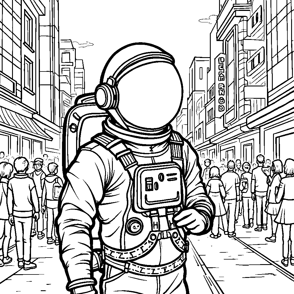 Astronaut Among Us with a Space Helmet and Goggles