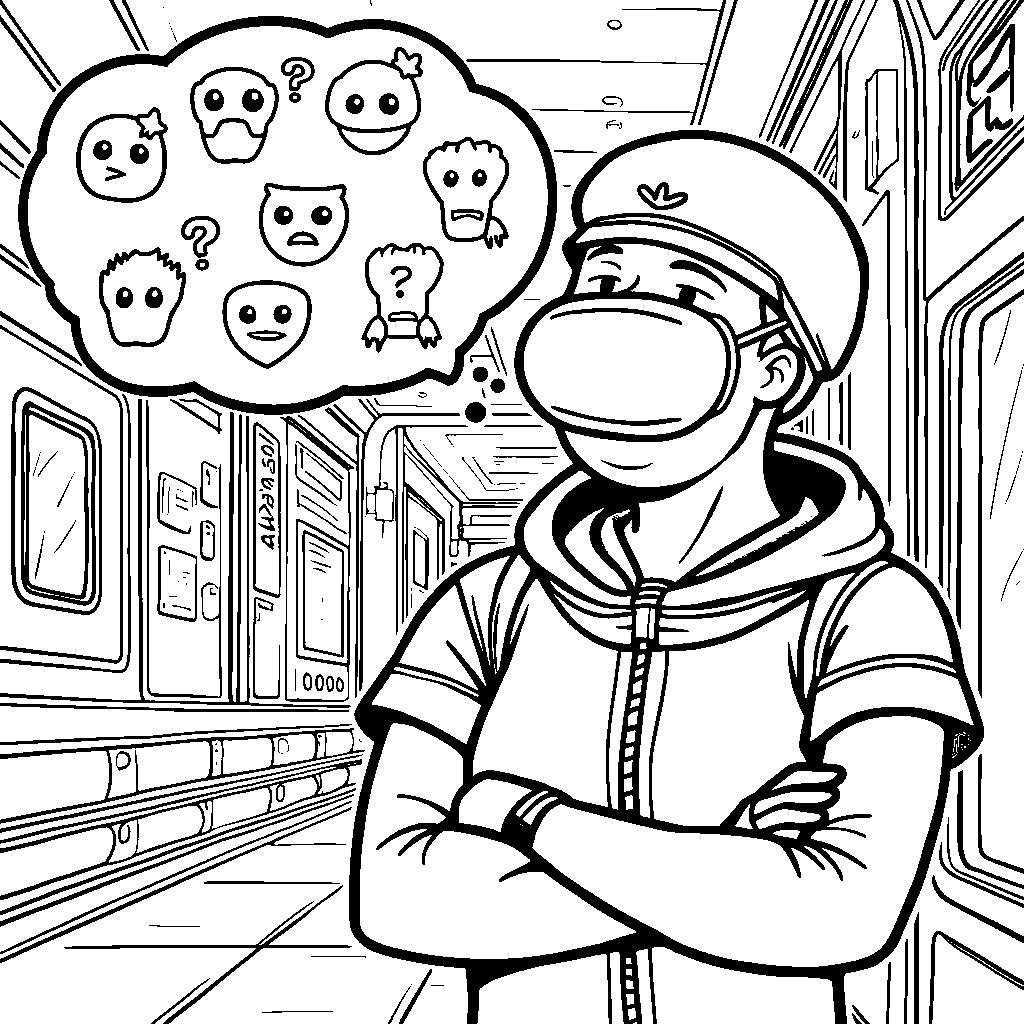 Crewmate with a Thought Bubble Full of Suspicions