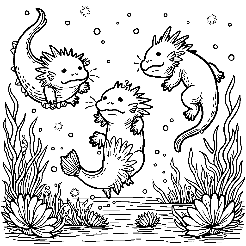 Axolotl Aquatic Spectacle