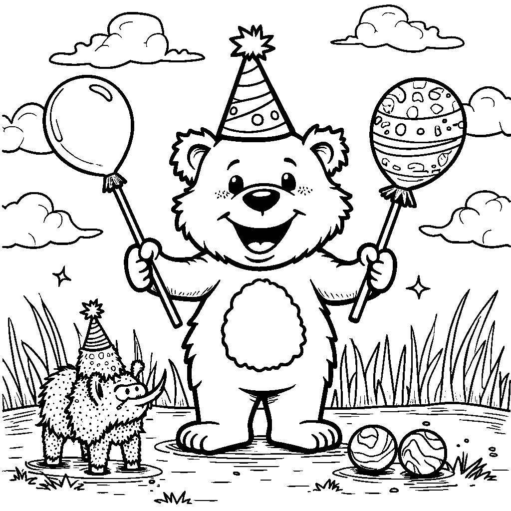 Sweet Surprises: A Bear's Pinata Party