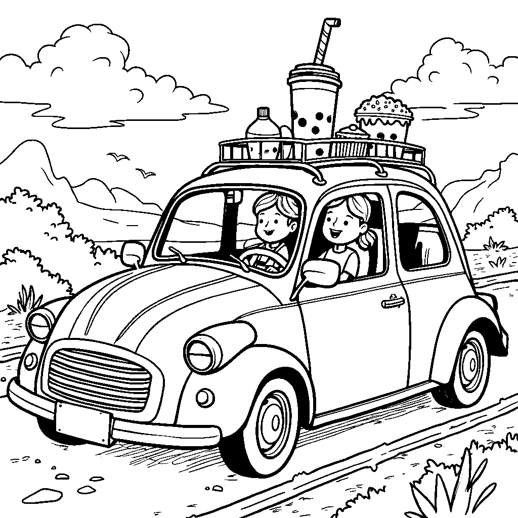 Boba Drink Road Trip Adventure