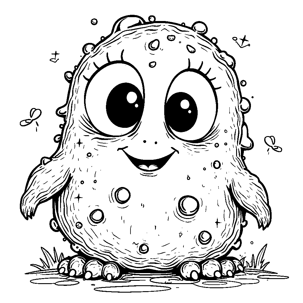 A friendly boba monster with big eyes