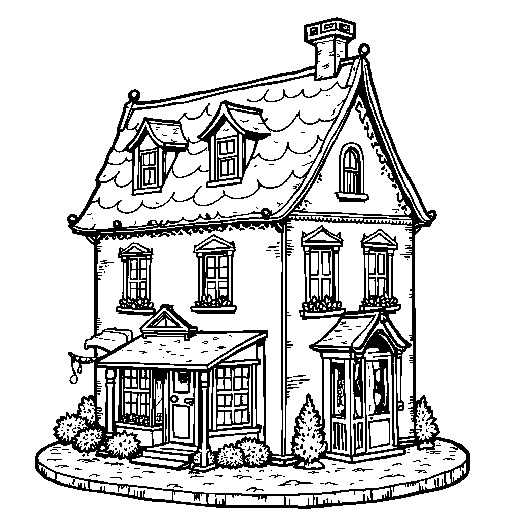 Cake that looks like a building or a house