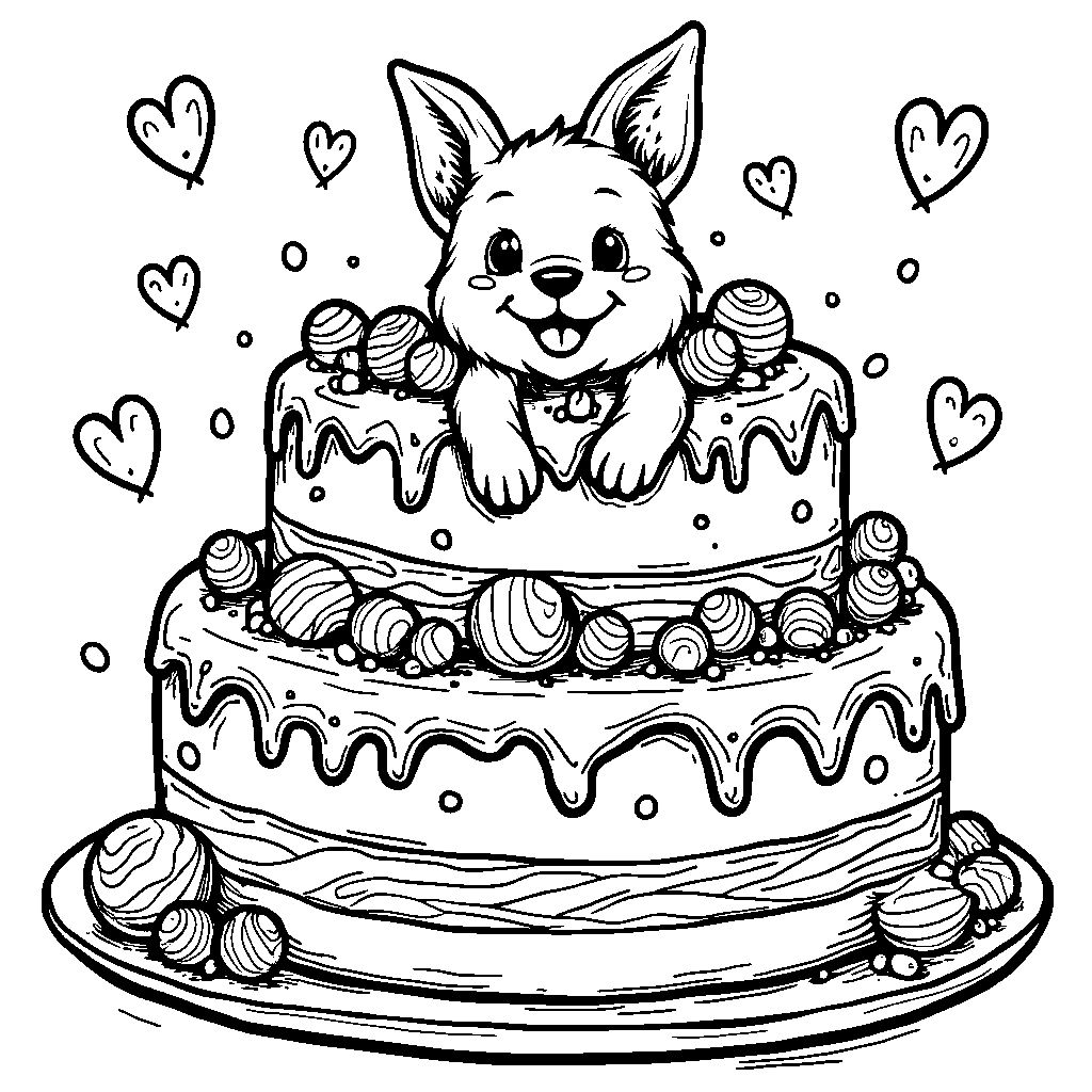 Cake with a picture of a kid's favorite animal