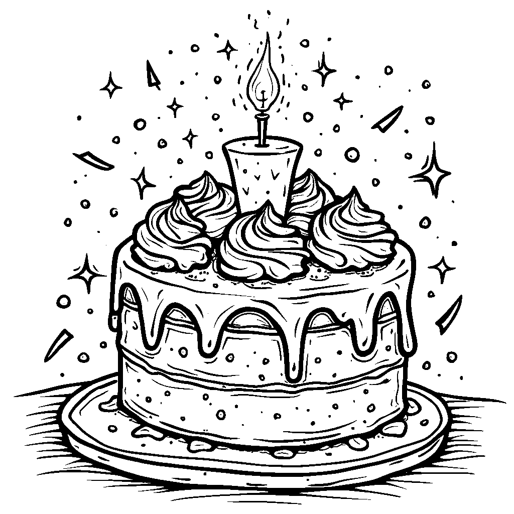 Cake with a special power or magic symbol