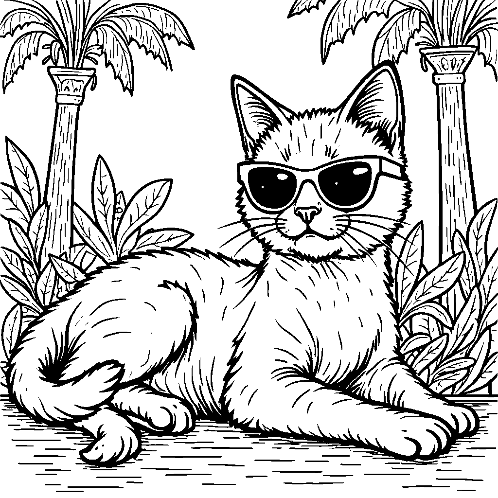 Cool Cat Wearing Sunglasses