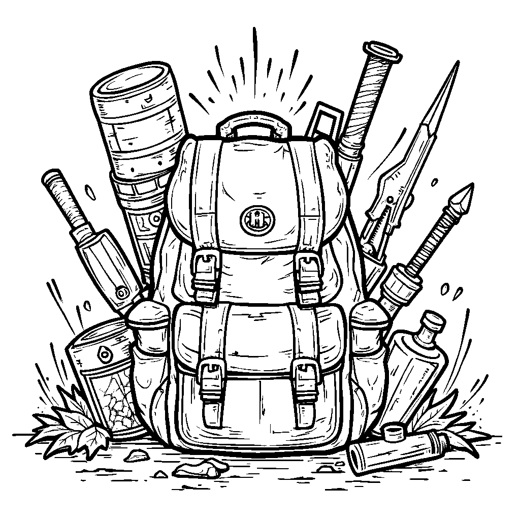 A demon slayer's backpack full of cool gadgets