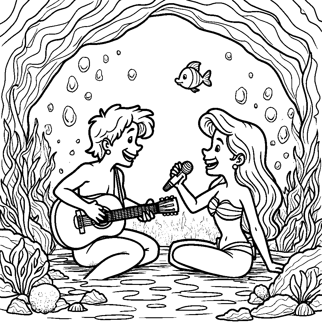 Flounder and Ariel's Underwater Concert