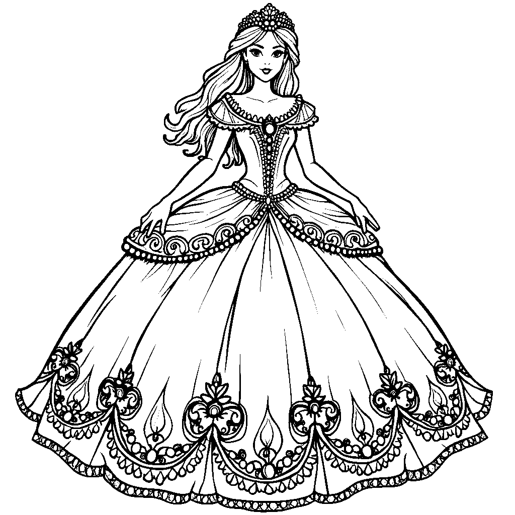 A lovely and whimsical fairy tale princess dress