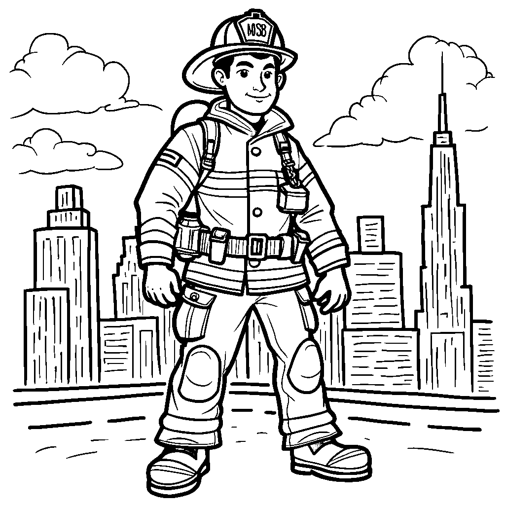 A bold and brave firefighter dress with a helmet