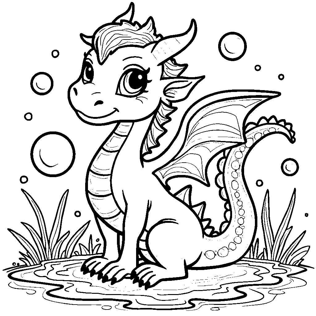 Rainbow-Colored Dragon Breathing Bubbles