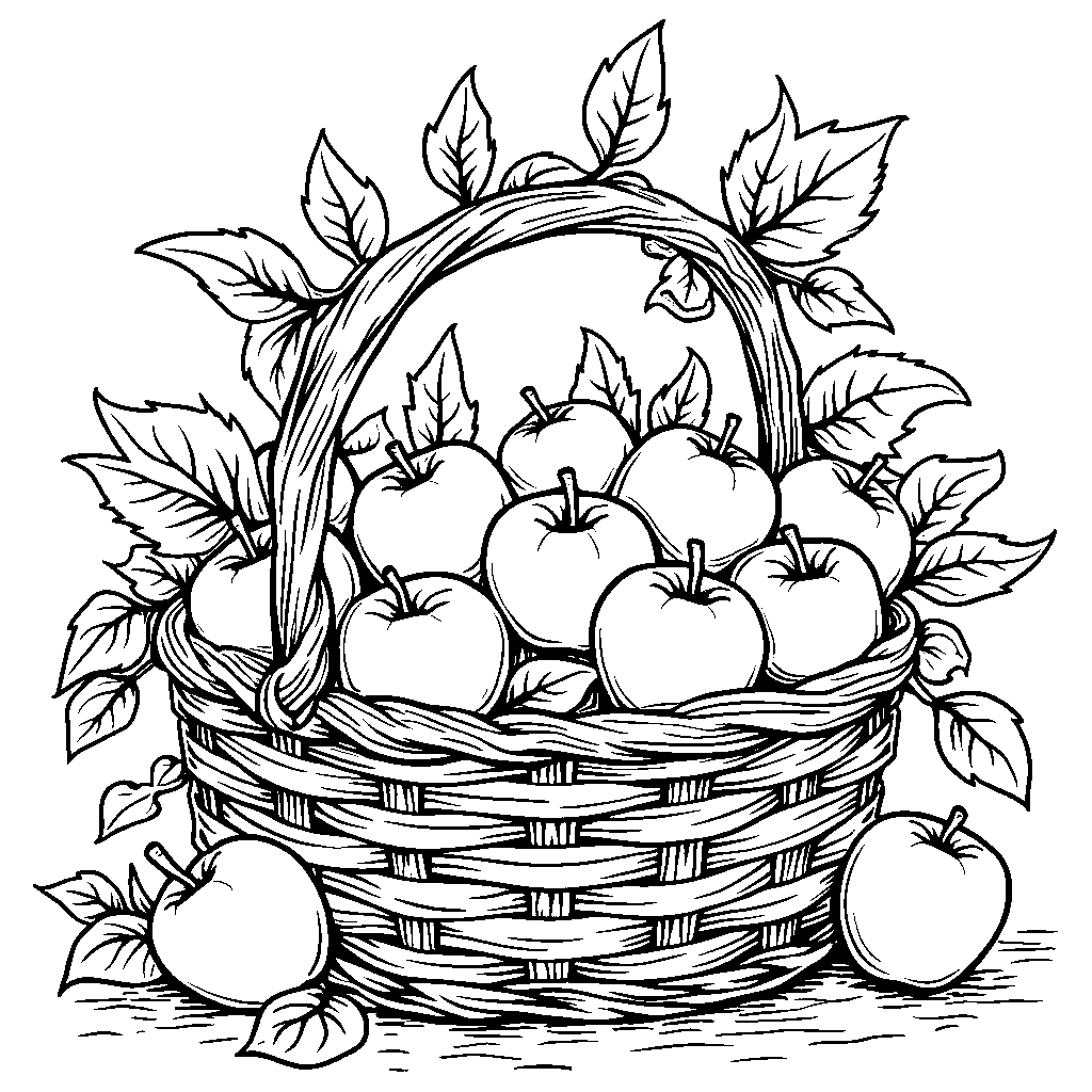 A basket full of juicy apples