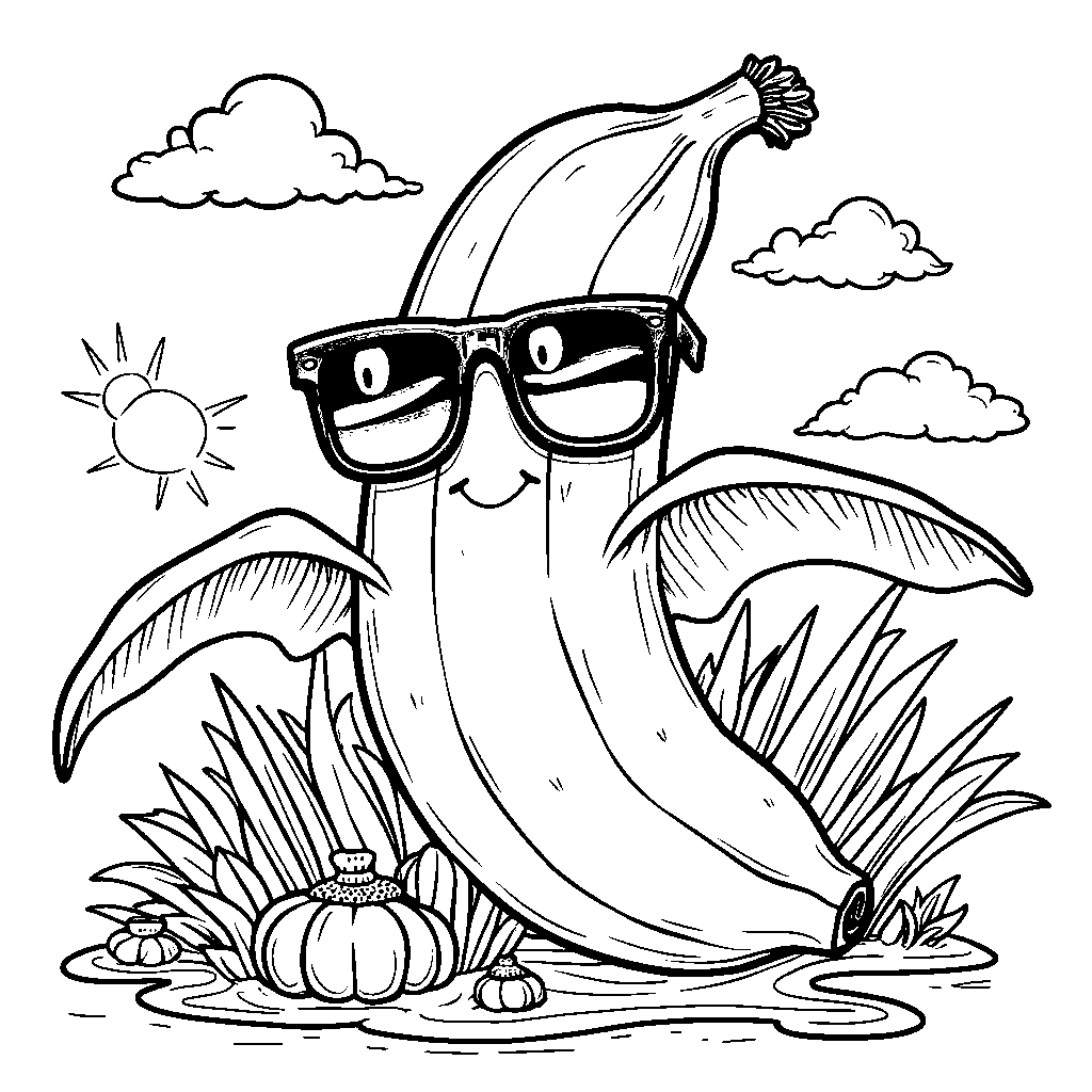 The Cool Cat of Fruit: A Giant Banana in Shades