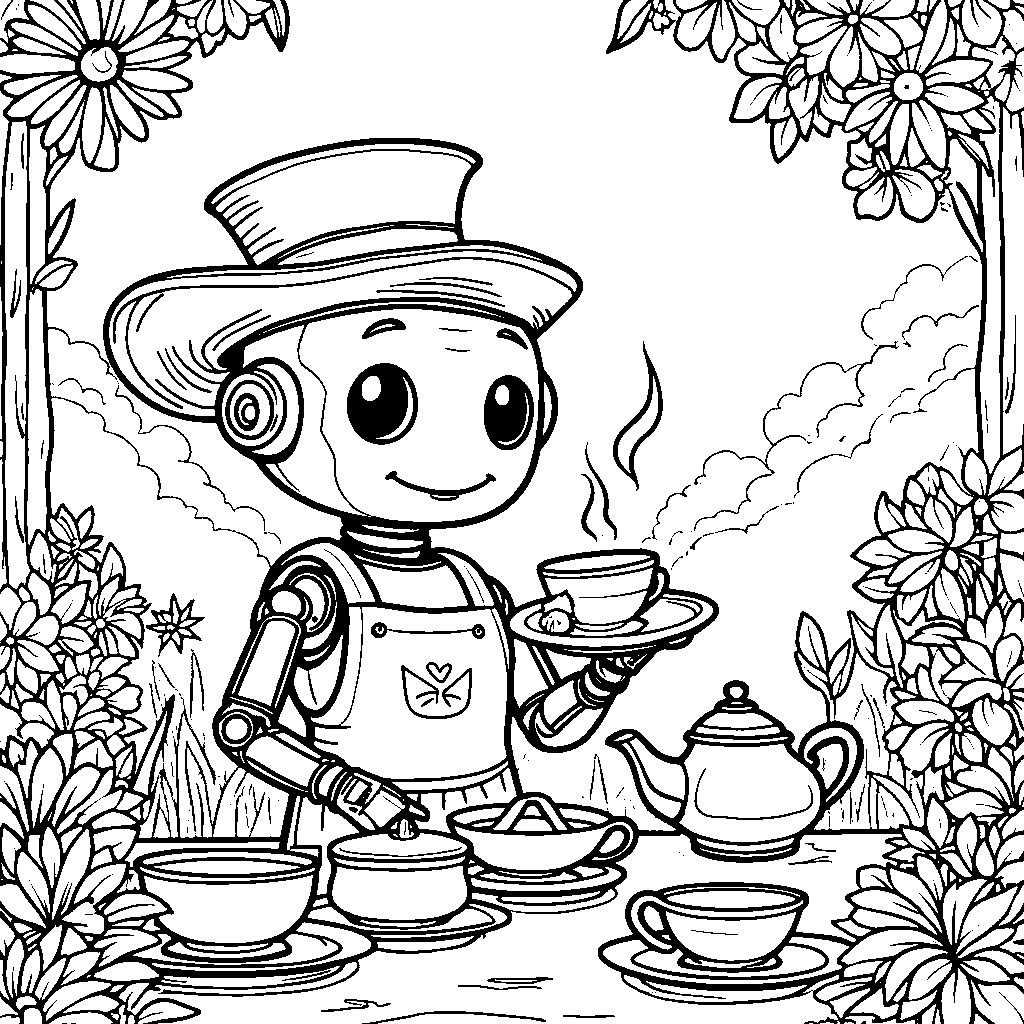 Robot having a tea party