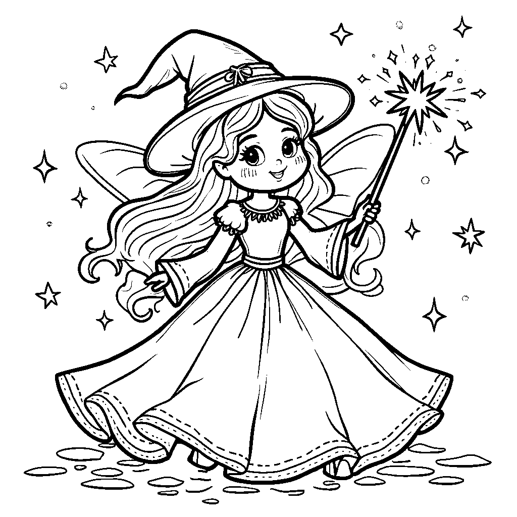 Fairy godmother waving her magic wand